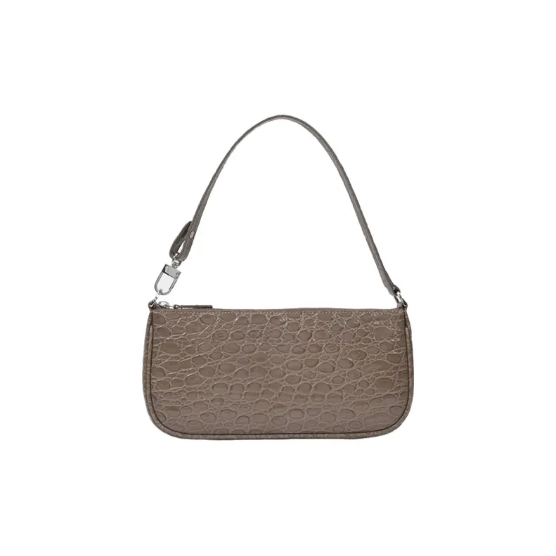 By Far Rachel Leather Shoulder Bag Women's Taupe-0