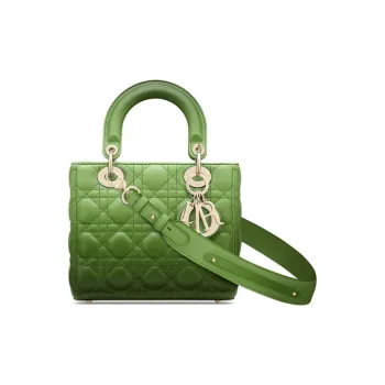 DIOR Sheepskin Lady Dior Bag, Handbag, Crossbody Bag, Shoulder Bag Small Size Women's Gradient Green