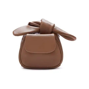 JESSIE&JANE Top Grain Cow Leather Handbag Crossbody Bag Small Size Unisex Areca Palm