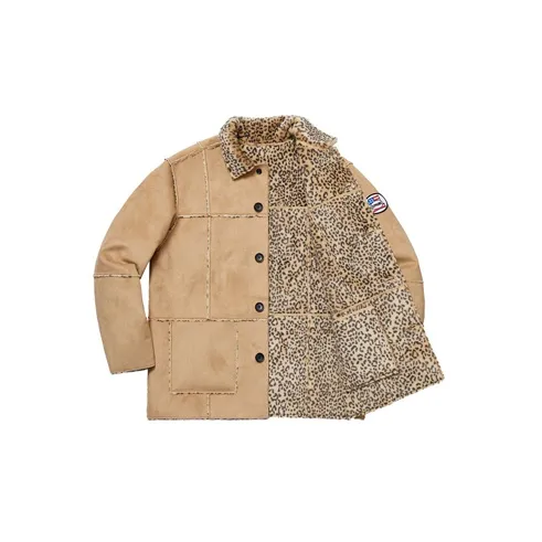 Supreme Reversible Faux Suede Leopard Coat-1