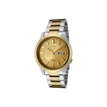 SEIKO Mechanical Movement Stainless Steel Strap Watch Men's Watch Gold Dial SNK792K1