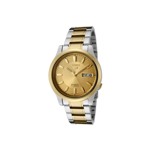 SEIKO Mechanical Movement Stainless Steel Strap Watch Men's Watch Gold Dial SNK792K1