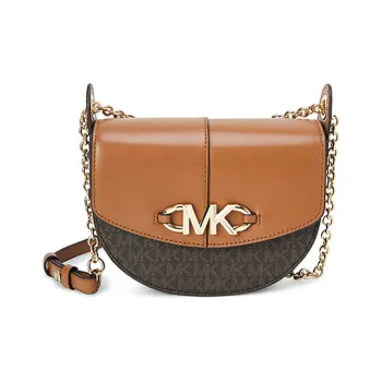 MICHAEL KORS Izzy Cow Leather Saddle Bag Shoulder Bag Crossbody Bag Small Size Women's Brown
