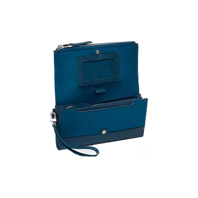 TUMI Voyageur Elastic Nylon Long Foldable Wallet Women's Dark Green-2