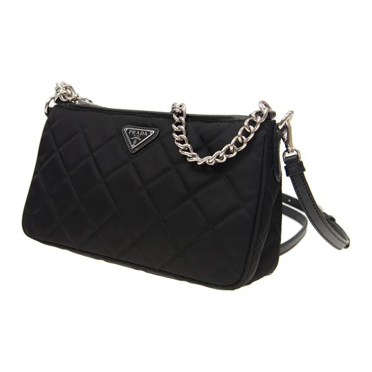 PRADA Nylon Handbag Shoulder Bag Crossbody Bag Regular Women's Black-5