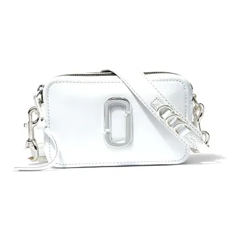 MARC JACOBS Goatskin Camera Bag, Shoulder Bag, Crossbody Bag Women's White