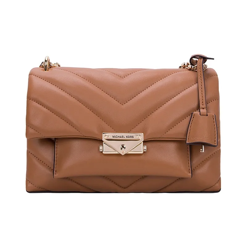 MICHAEL KORS Cece Leather Shoulder Bag, Crossbody Bag Medium Size Women's Brown-0