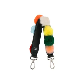 FENDI Cow Leather Bag Shoulder Strap Unisex Multicolor