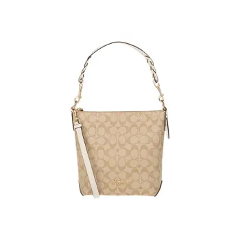 COACH PVC Bucket Bag, Crossbody Bag, Shoulder Bag Women's Beige Khaki