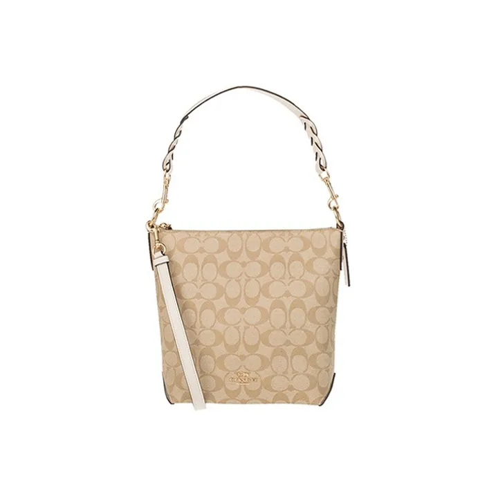 COACH PVC Bucket Bag, Crossbody Bag, Shoulder Bag Women's Beige Khaki-0