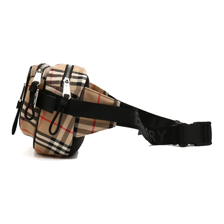 Burberry Vintage Leather Fanny Pack Sling Bag Crossbody Bag Shoulder Bag Unisex Archive Beige-2