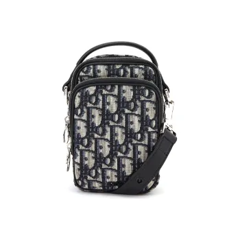 DIOR Fabric Camera Bag Shoulder Bag Crossbody Bag Unisex Black