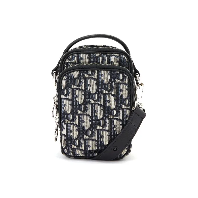 DIOR Fabric Camera Bag Shoulder Bag Crossbody Bag Unisex Black-0