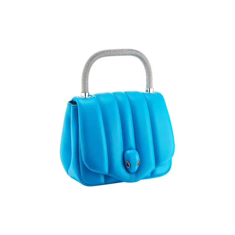 BVLGARI X AMBUSH Collaboration Lambskin Handbag Unisex Bright Blue-2