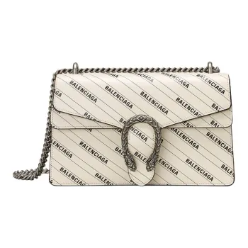 GUCCI Dionysus Leather Crossbody Bag Small Size Women's White