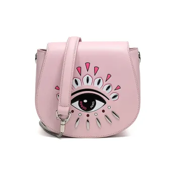 KENZO Cow Leather Crossbody Bag Shoulder Bag Women's Light Pink