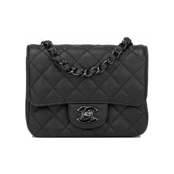 CHANEL Mini Square Flap Bag Shoulder Bag, Crossbody Bag Women's Black