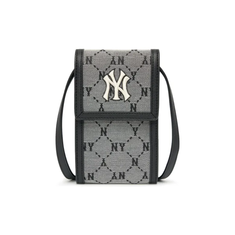 MLB Monogram Collection Polyester Cell Phone Pouch, Shoulder Bag, Crossbody Bag Regular Unisex Gray-0