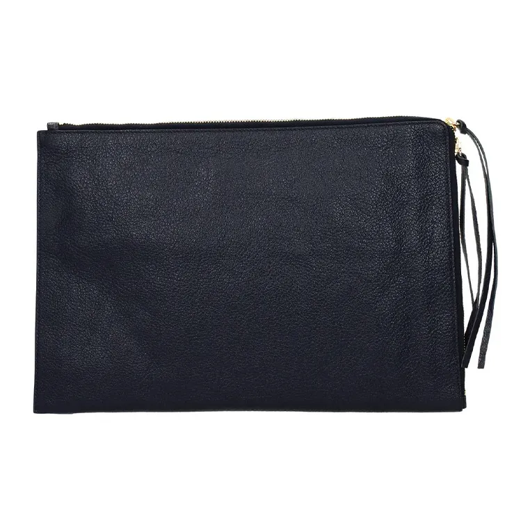 Balenciaga Leather Handbag Biker Clutch Unisex Blue-2