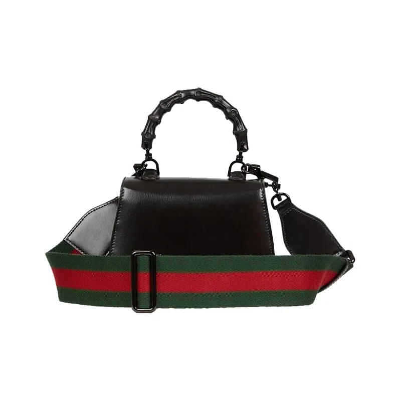 GUCCI Bamboo 1947 Leather Bamboo Bag Handbags Shoulder Bags Mini Women's Black-2
