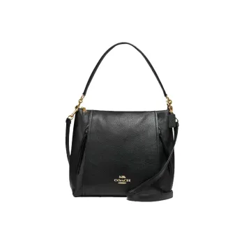 COACH Marlon Cow Leather Shoulder Bag Handbag Shoulder Bag Crossbody Bag Medium Size Women's Black