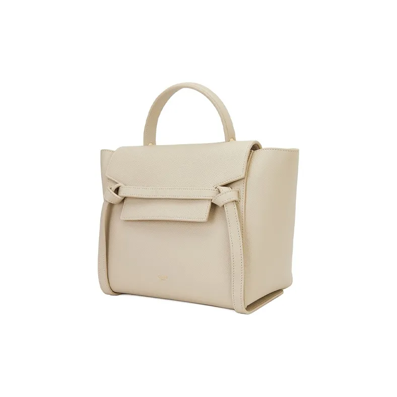CELINE Grained Calfskin Catfish Bag Shoulder Bag Crossbody Bag Handbag Micro Women's Candy Color Beige-1