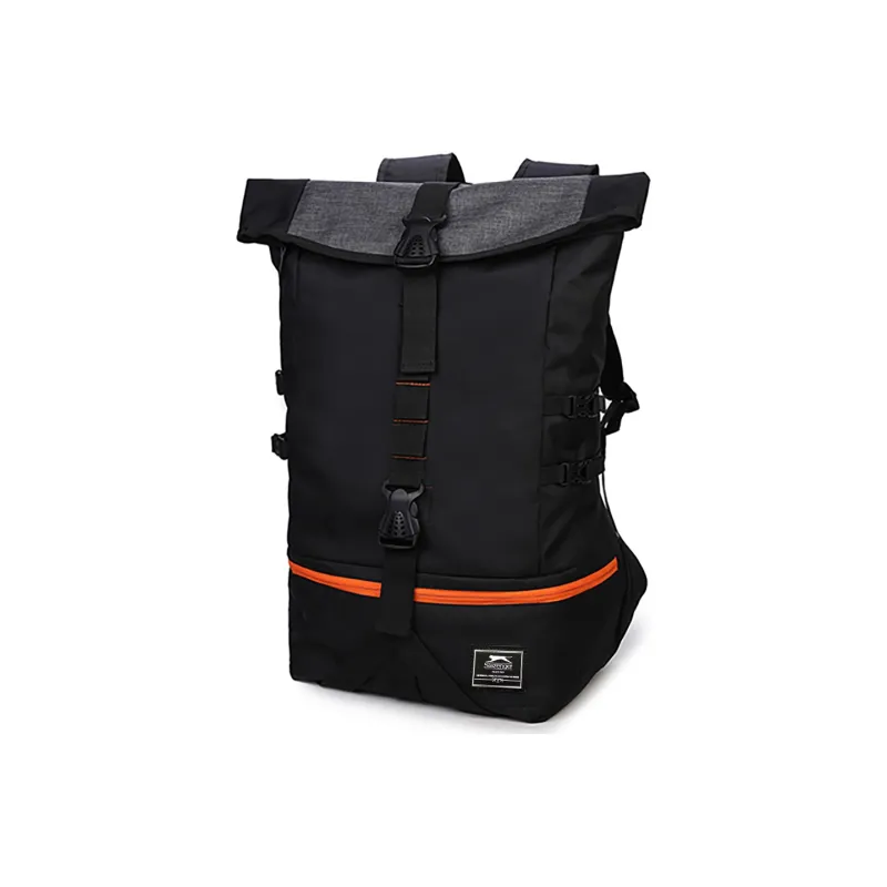 Slazenger Polyamide Backpack Large Size Men's Black Orange-0