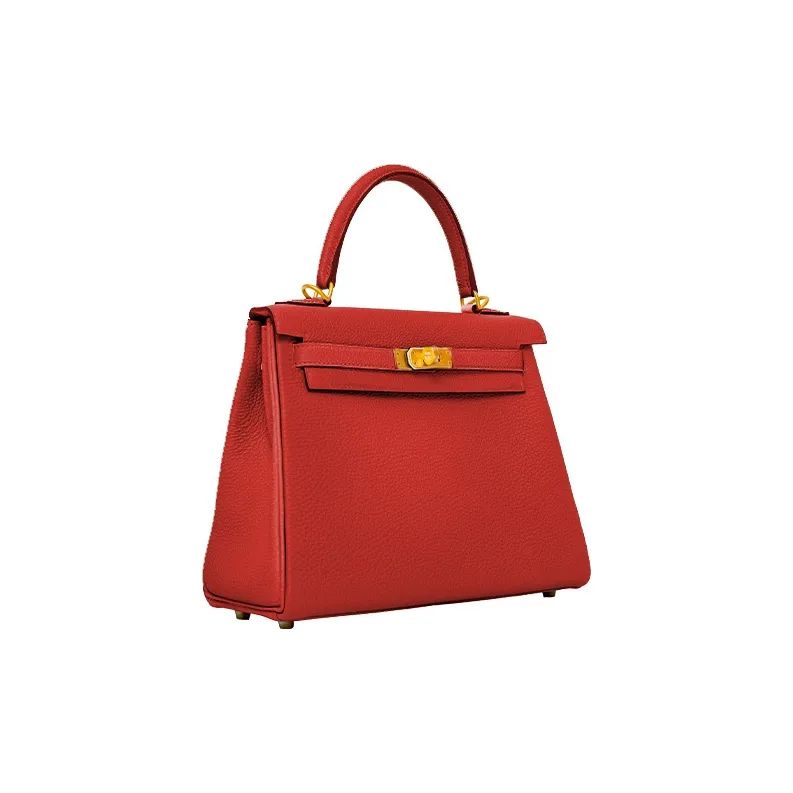 HERMES Kelly Togo Calfskin Kelly Bag Handbags Women's National Flag Red-2
