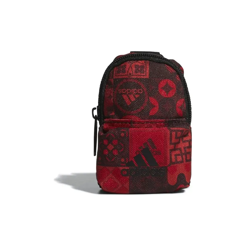 Adidas Polyester Shoulder Bag Crossbody Bag Mini Unisex Red-0