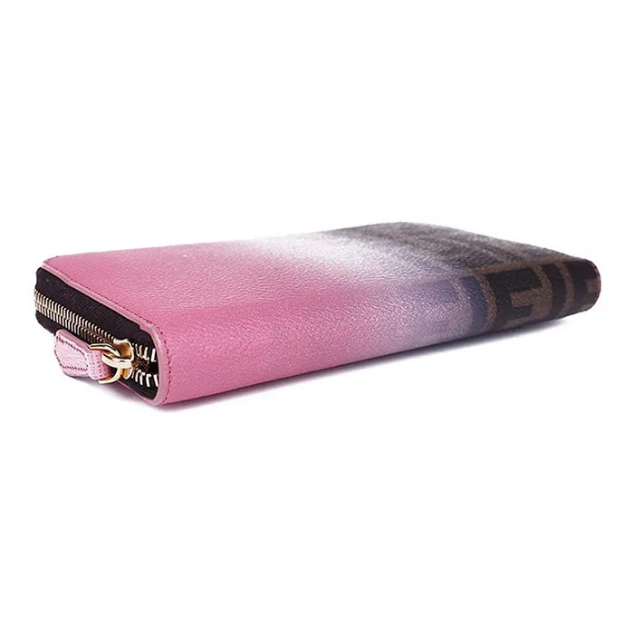 FENDI Leather Wallet Regular Women's Pink-3