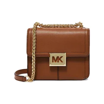 MICHAEL KORS Sonia Cow Leather Chain Bag, Crossbody Bag Trumpets Women's Leather Brown