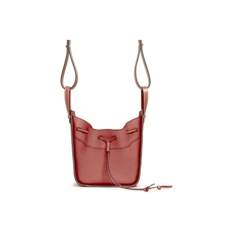 LOEWE Hammock Soft Grain Calfskin Hammock Bag, Portable Crossbody Bag, Shoulder Bag Women's Garnet Red-4