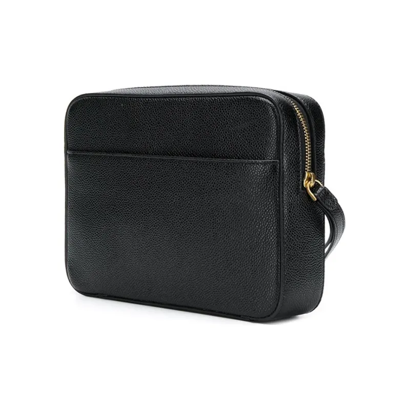 THOM BROWNE· Pebble Leather Clutch Men's Black-2