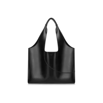 INJOYLIFE Soft Leather Tote Bag Shopping Bag Crossbody Bag Shoulder Bag Large Size Women's Black