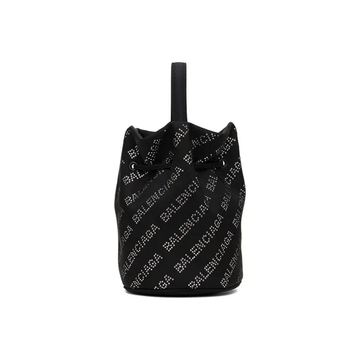 Balenciaga Fabric Bucket Bag, Handbag, Crossbody Bag Women's Black-1