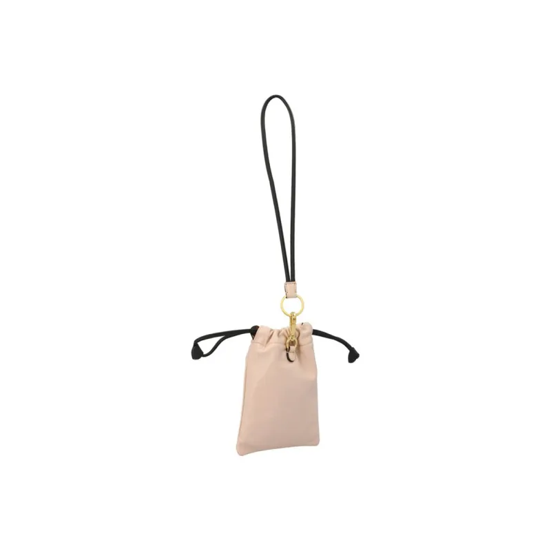 FENDI Lambskin Necklace Pouch Storage Bag Women's Light Pink-1