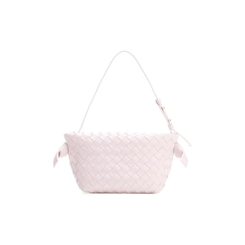 Bottega Veneta TIE Sheepskin Crossbody Bag, Shoulder Bag Women's Pink-2
