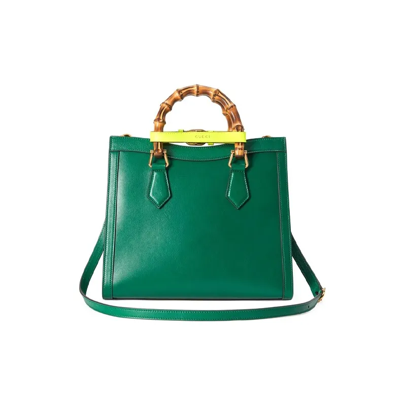 GUCCI Diana Leather Tote Bag Shopping Bag Shoulder Bag Crossbody Bag Handbag Small Size Women's Emerald Green-3