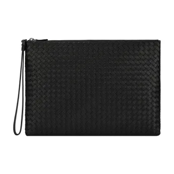 Bottega Veneta Sheepskin Clutch Regular Unisex Black