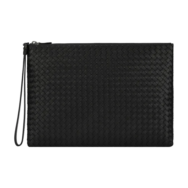 Bottega Veneta Sheepskin Clutch Regular Unisex Black-0