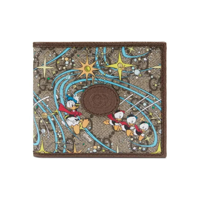GUCCI Disney, Collaboration Leather Wallet Unisex Ebony-0