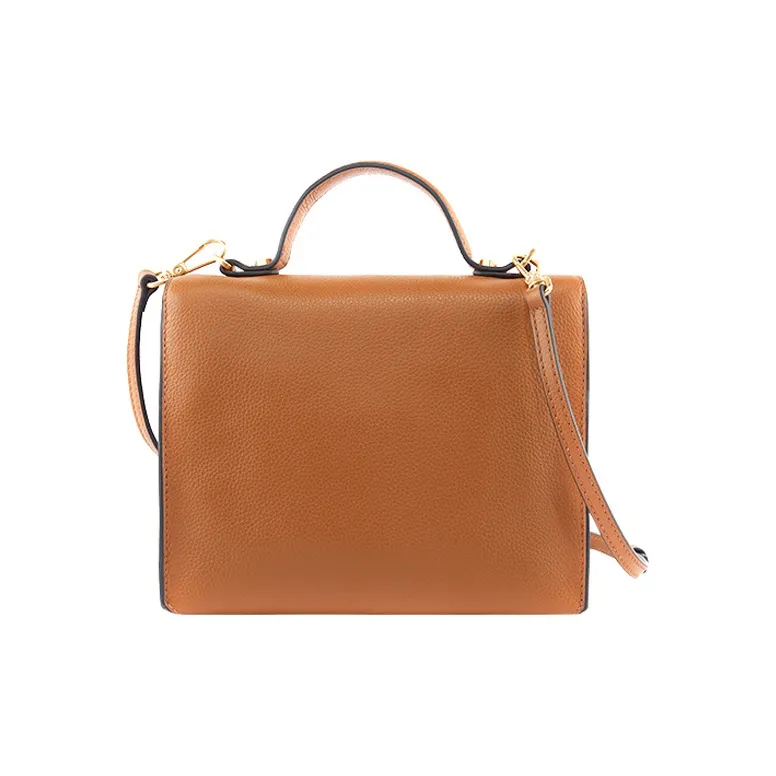 COCCINELLE Cow Leather Crossbody Bag Small Size Women's Caramel-2