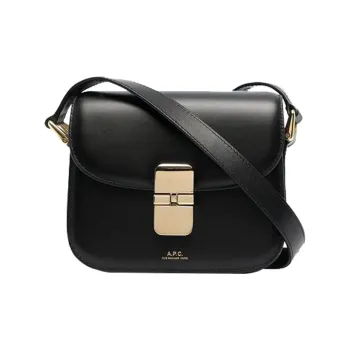 A.P.C Smooth Leather Crossbody Bag Shoulder Bag Women's Black