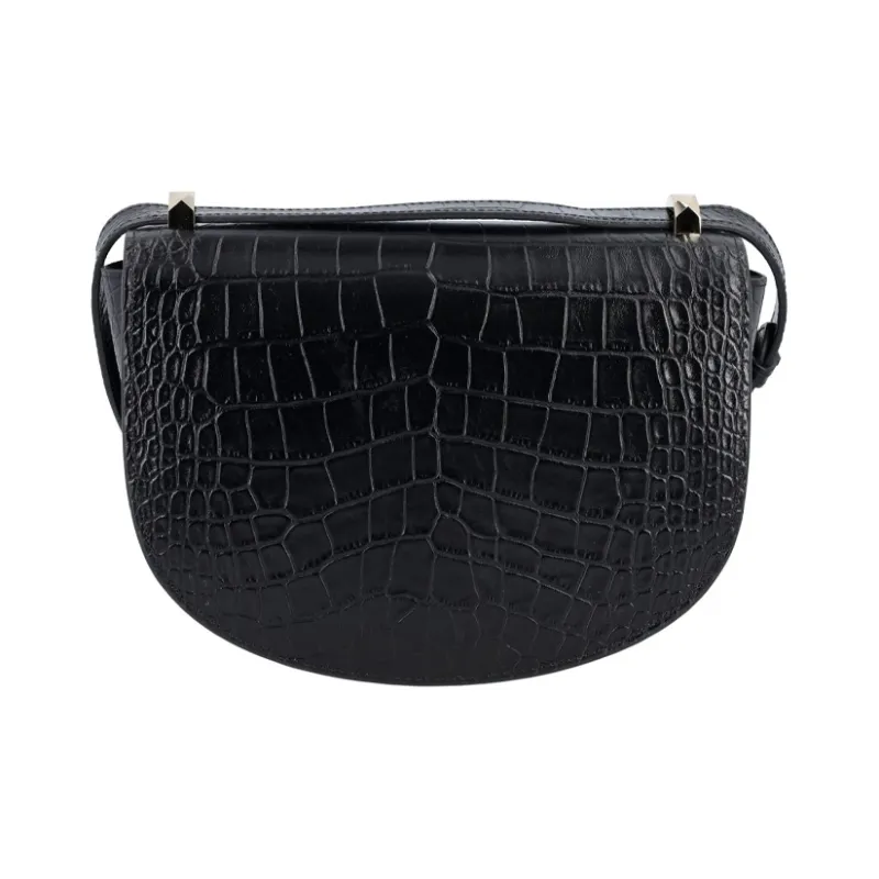 A.P.C Genève Leather Shoulder Bag Women's Black-3