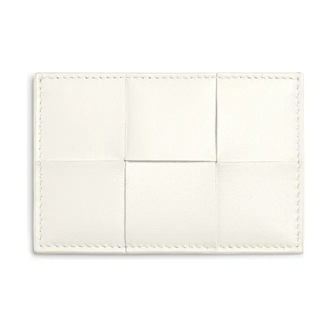 Bottega Veneta Bottega Veneta Luggage Collection Leather Card Holder Women's Pink White-0