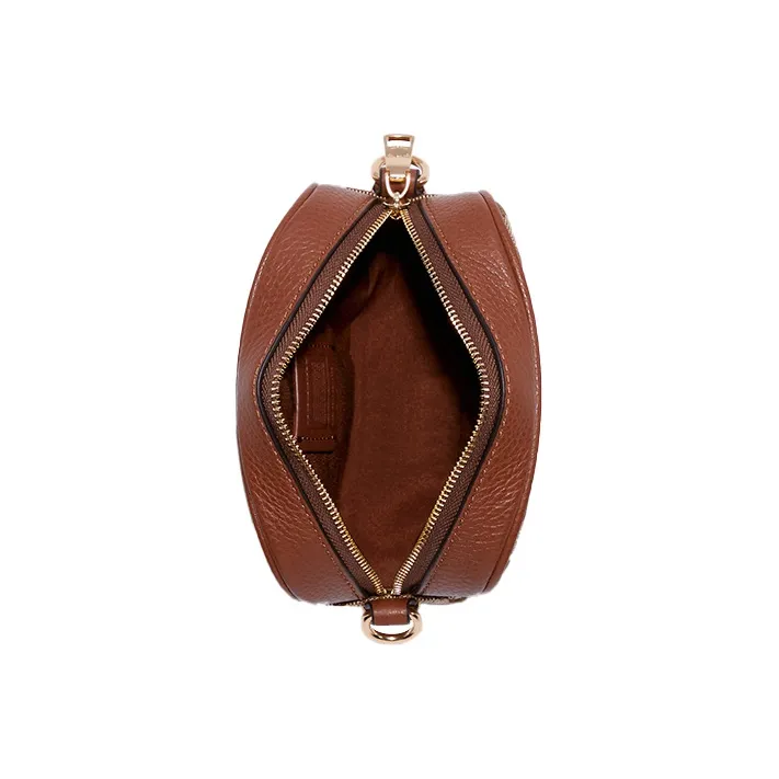 COACH Dempsey Leather Camera Bag, Shoulder Bag, Crossbody Bag Regular Women's Caramel Brown-3