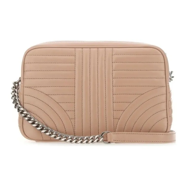 PRADA Diagramme Leather Crossbody Bag, Shoulder Bag Unisex Pink-1