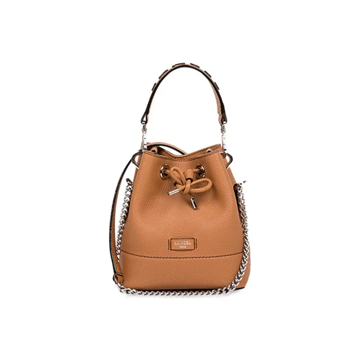 LANCEL Cow Leather Crossbody Bag Mini Women's Camel-0
