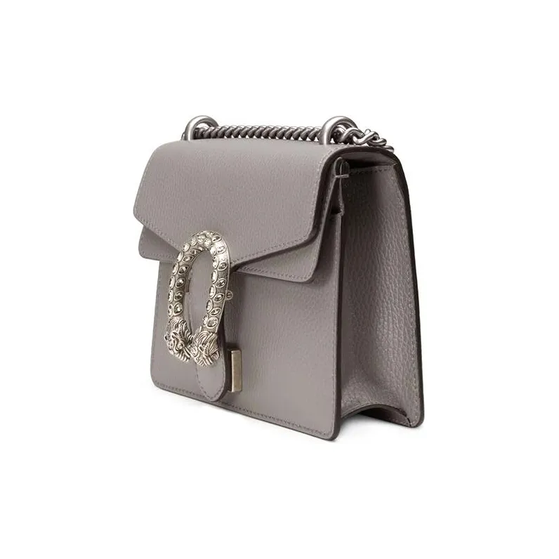 GUCCI Dionysus Leather God Of Wine Chain Bag Shoulder Bag, Crossbody Bag Women's Gray-1