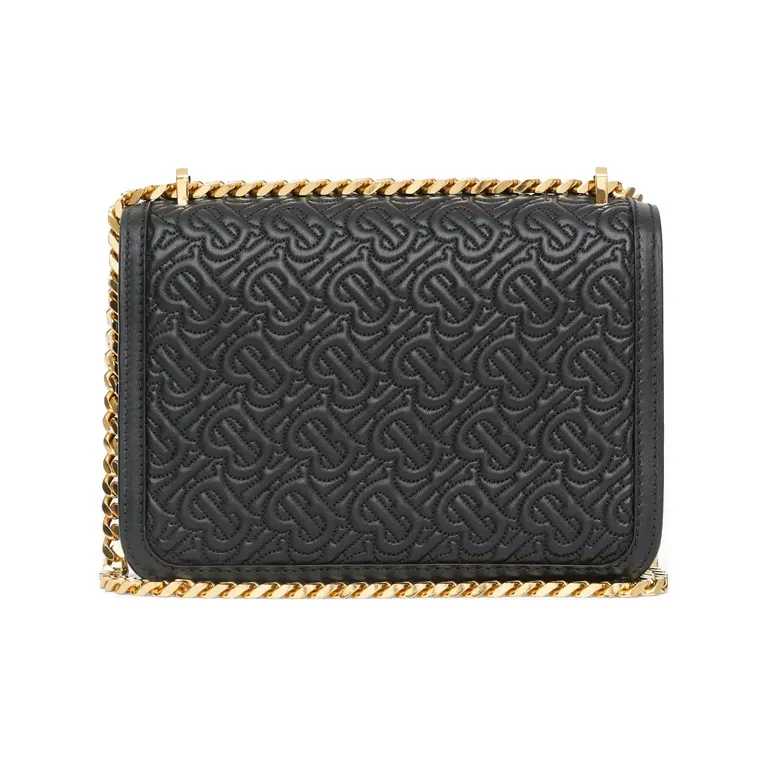Burberry Lambskin Shoulder Bag Crossbody Bag Small Size Women's Black-2